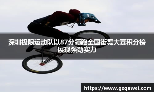 深圳极限运动队以87分领跑全国街舞大赛积分榜展现强劲实力